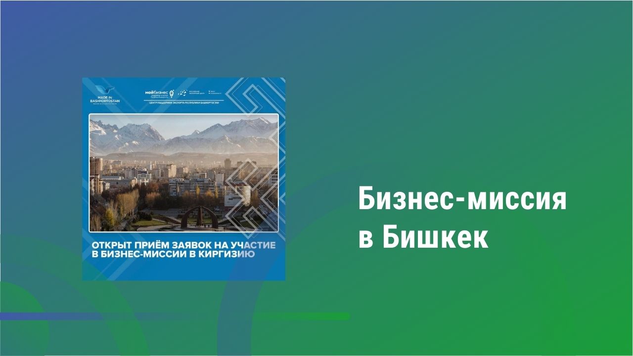 Бизнес-миссия в Бишкек