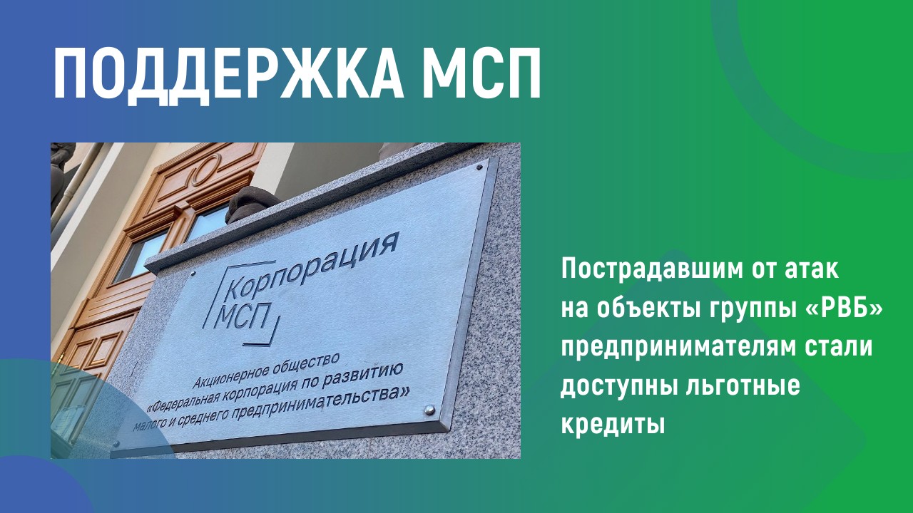 Поддержка МСП Поддержка МСП