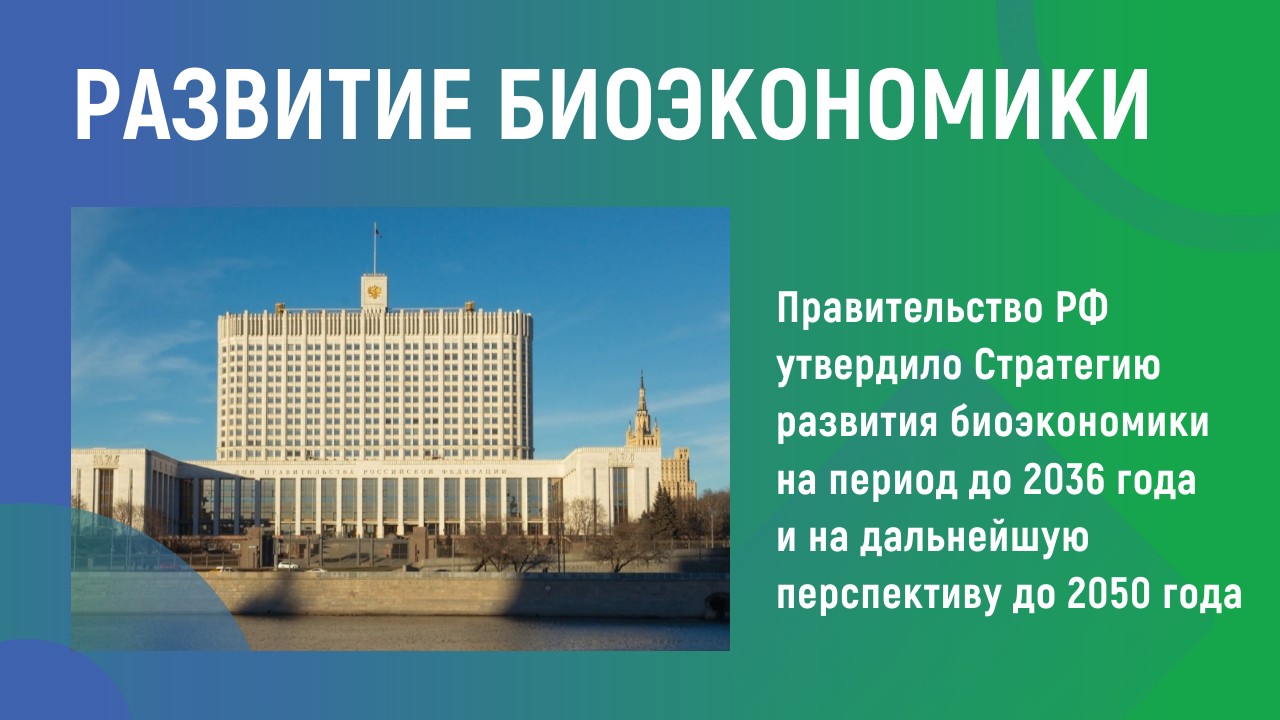 Развитие биоэкономики Развитие биоэкономики